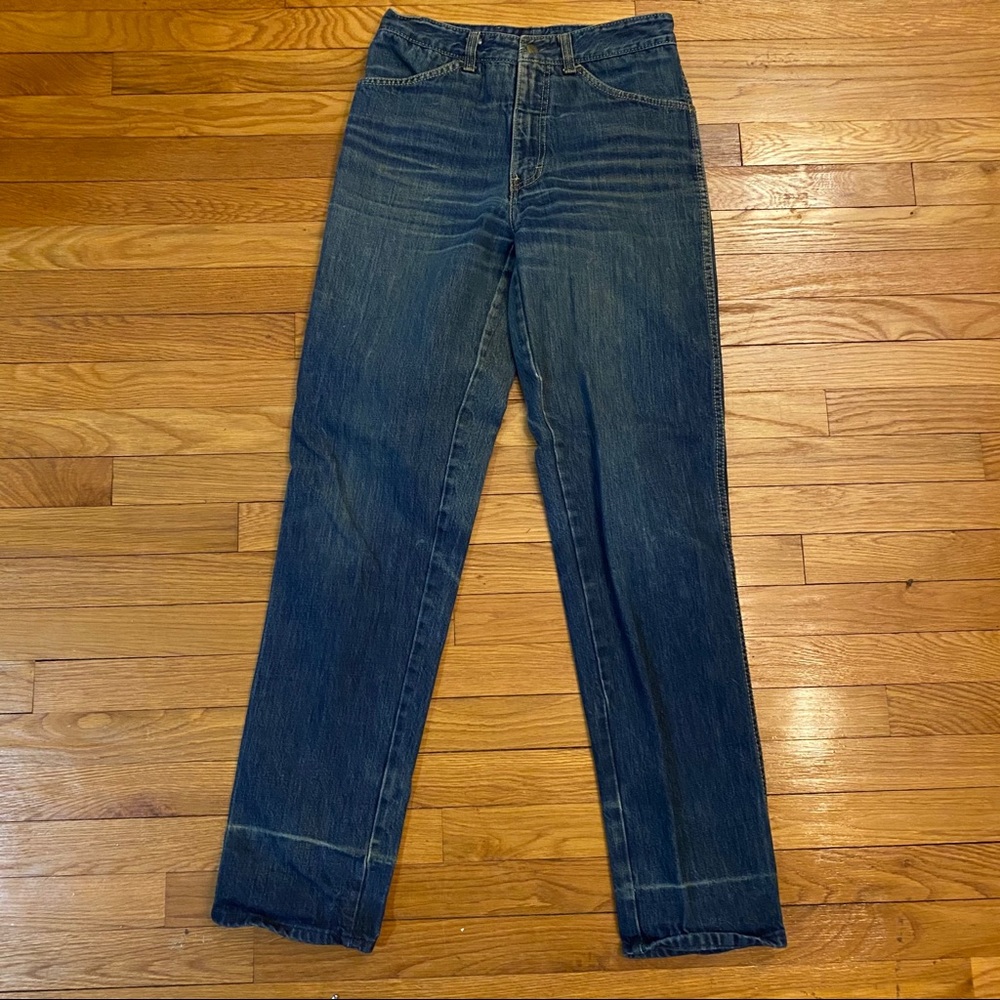 Maurice Sasson vintage carpenter style back pockets straight leg jeans 30”x33”